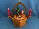 Erzgebirge Christmas Music Box Glasser Carved Wood Thorens Germany Vintage