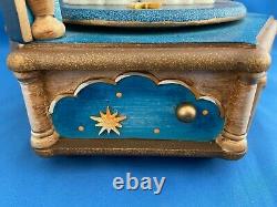 ERZGEBIRGE Christmas Music Box Hubrig REUGE ROMANCE Carved Wood Germany