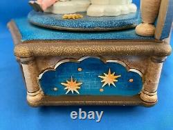 ERZGEBIRGE Christmas Music Box Hubrig REUGE ROMANCE Carved Wood Germany