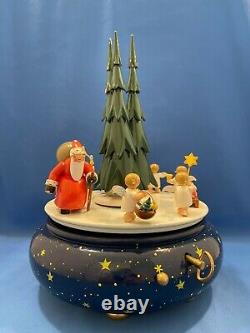 ERZGEBIRGE Christmas Music Box Wendt Kuhn Angel Parade THORENS Wood Germany