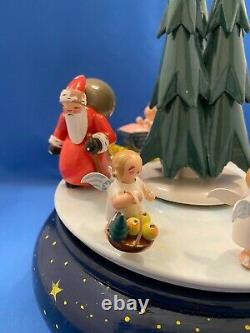 ERZGEBIRGE Christmas Music Box Wendt Kuhn Angel Parade THORENS Wood Germany