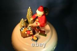 ERZGEBIRGE KWO Music Box Christmas Carved Wood REUGE/ROMANCE Germany Box