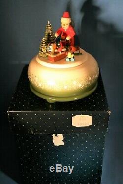 ERZGEBIRGE KWO Music Box Christmas Carved Wood REUGE/ROMANCE Germany Box