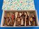 Erzgebirge Musical Band German Figurines Miniatures Carved Wood Set Of 6 Box