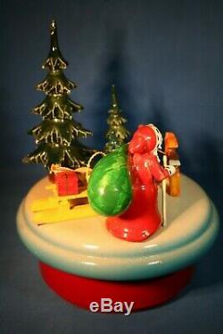 ERZGEBIRGE Steinbach Christmas Santa Music Box THORENS Wood Germany