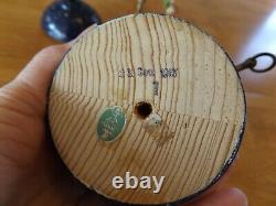 ERZGEBIRGE Wendt Kuhn THORENS Music Box Angel Globe Carved Wood Germany With BOX