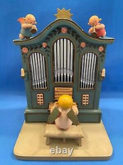 ERZGEBIRGE Wendt Kuhn THORENS Music Box Angel Organ Carved Wood Germany