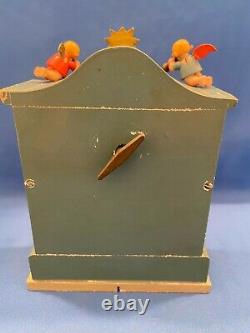 ERZGEBIRGE Wendt Kuhn THORENS Music Box Angel Organ Carved Wood Germany