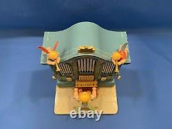 ERZGEBIRGE Wendt Kuhn THORENS Music Box Angel Organ Carved Wood Germany Box