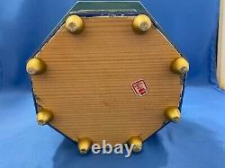 ERZGEBIRGE Wendt Kuhn THORENS Music Box Father Moon Carved Wood Germany Vtg