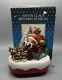 Enesco Santa Music Box Coming To Town 1983 Sleigh Reindeer Wood Vintage Vtg