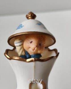 Enesco Wind-up Music box Teapot & Mice Tea