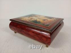 Ercolano Wooden Jewelry Music Box Made in Italy 8x7x3 Morning Rose Limited