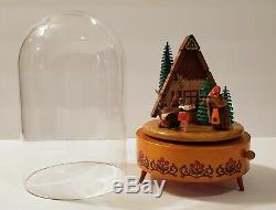 Erzgebirge Wendt Kuhn Music Box Woman With Children Cookies Reuge Wood Germany