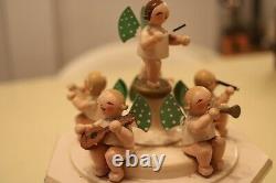 Erzgebirge Wooden Music Box Dolkskunst Vintage German Hand Made & Hand Painted