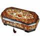 Extra Large Handcrafted Elm Burl Musical Jewellery Box With Marquetry Inlay