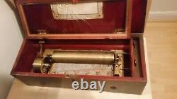 Fabrique De Gene 19th C. Swiss cylinder hand crank antique music box working