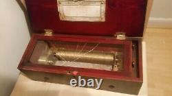 Fabrique De Gene 19th C. Swiss cylinder hand crank antique music box working
