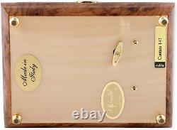 Floral Italian Hand Crafted Inlaid Wood Jewelry Music Box Plays Somewhere in Tim