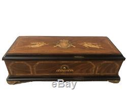 Franklin Mint La Musica d'Italia Grand Opera Music Box-Marquetry Inlaid Wood