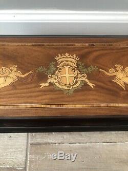 Franklin Mint La Musica d'Italia Grand Opera Music Box-Marquetry Inlaid Wood