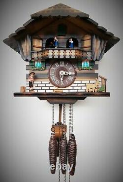German Regula animated musical box 1day Black Forest cuckoo clock. See video