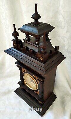 German antique mantel clock with music box