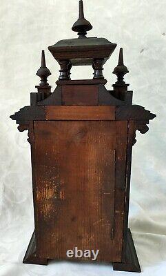 German antique mantel clock with music box