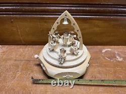 Glasser Handmade in Germany 6 Wood Music Box with Angels Playing Sweet Bells