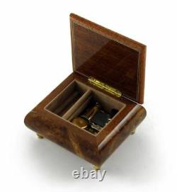 Handcrafted 18 Note Sorrento Music Box with Christmas Theme Wood Inlay