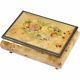 Handcrafted Wooden Maple Burl Musical Jewellery Box With Marquetry Inlay