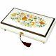Handcrafted Wooden White Maple Burl Musical Jewellery Box With Marquetry Inlay
