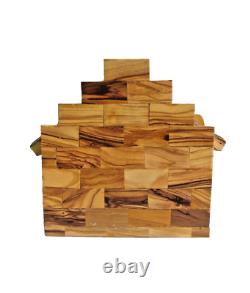 Handmade Olive Wood Nativity Music Box Holy Family from Bethlehem