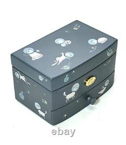 Hej E Music Box Jewelry Present With Accessory Drawer Wooden Natural Wood Interi