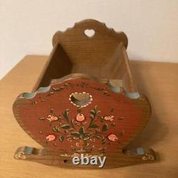 Henri wood product cradle-shaped accessory case with music box Henri ym88