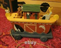 Heritage Toys Handmade Noahs Ark Wooden Pull Toy Motion & Music Box