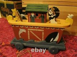 Heritage Toys Handmade Noahs Ark Wooden Pull Toy Motion & Music Box