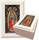 Hirten Our Lady Of Guadalupe White Wood Music Box, Stained Glass Musical Jewelry