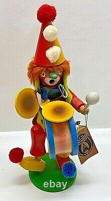 Holzkunst Incense Smoker/ Music Box SEND IN THE CLOWNS 12.75 Christian Ulbricht