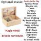 Home Wind Up Music Box With Picture Frame Decoration Gift Durable Wood 2 Grid