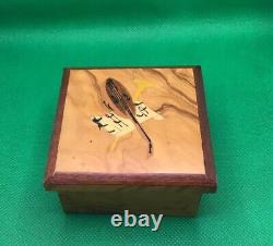 INLAY JEWELRY Box Sorrento Italy Musical Design Hand Made AUGUSTO