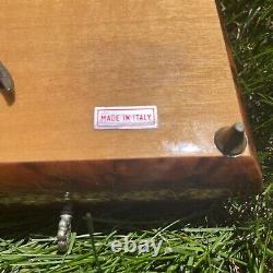 Italian Handcrafter Inlaid Wood Music Box