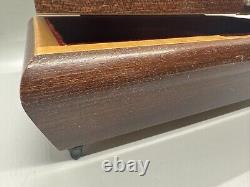 Italian Inlaid Jewelry Music Box Reuge Wood 10.5x6x3.75