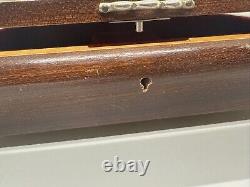 Italian Inlaid Jewelry Music Box Reuge Wood 10.5x6x3.75