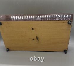 Italian Inlaid Jewelry Music Box Reuge Wood 10.5x6x3.75