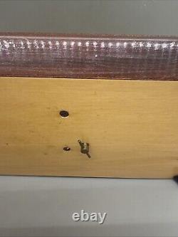 Italian Inlaid Jewelry Music Box Reuge Wood 10.5x6x3.75