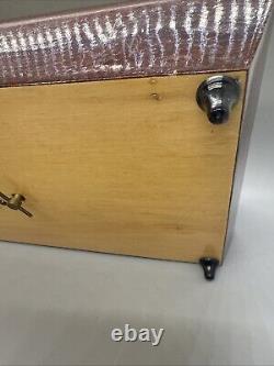Italian Inlaid Jewelry Music Box Reuge Wood 10.5x6x3.75