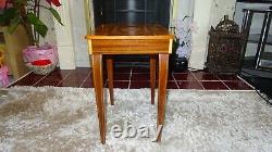 Italian Marquetry musical table sewing / jewellery Laras Theme Rare lined