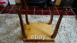 Italian Marquetry musical table sewing / jewellery Laras Theme Rare lined