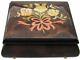 Italian Music Box, 5, Elm Wood With Ribbon Floral Inlay